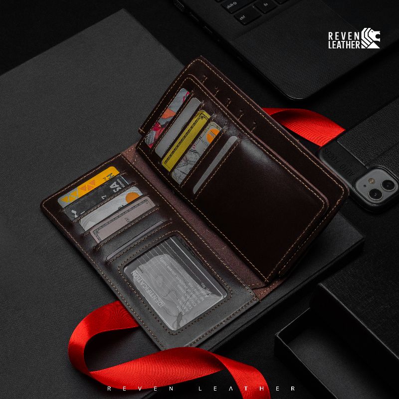 REVEN LEATHER - Dompet Kulit 15 slot card Apollo Long Wallet