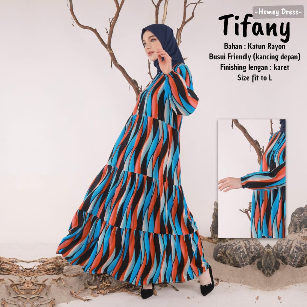 Terbaru - Homey Dress Tifany Gamis Dewasa Jumbo Bahan Katun Rayon Premium Nyaman Dipakai | Bisa Cod