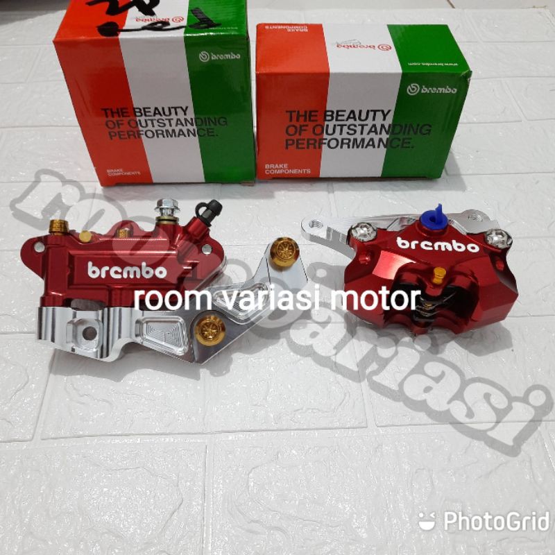 KALIPER MONOBLOK 4 PISTON KALIPER 2 PISTON SET BREKET PNP YAMAHA NMAX