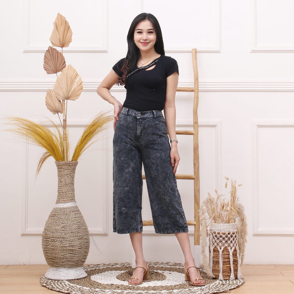 CELANA WANITA KULOT JEANS 7/9 || KULOT JEANS TEREBARU - COD
