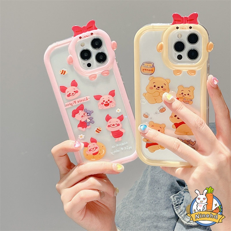 Soft Case Tpu Motif Winnie Pooh Untuk iPhone 14 13 12 11 Pro Max X Xr Xs Max 7 8 6 6s Plus SE 2020