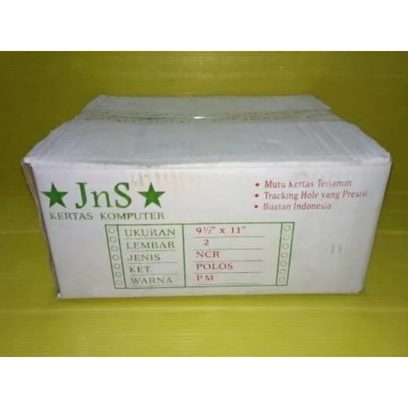 

Kertas Continuous Form 2 ply NCR JNS Ukuran 9.5x11 K2-K2/2