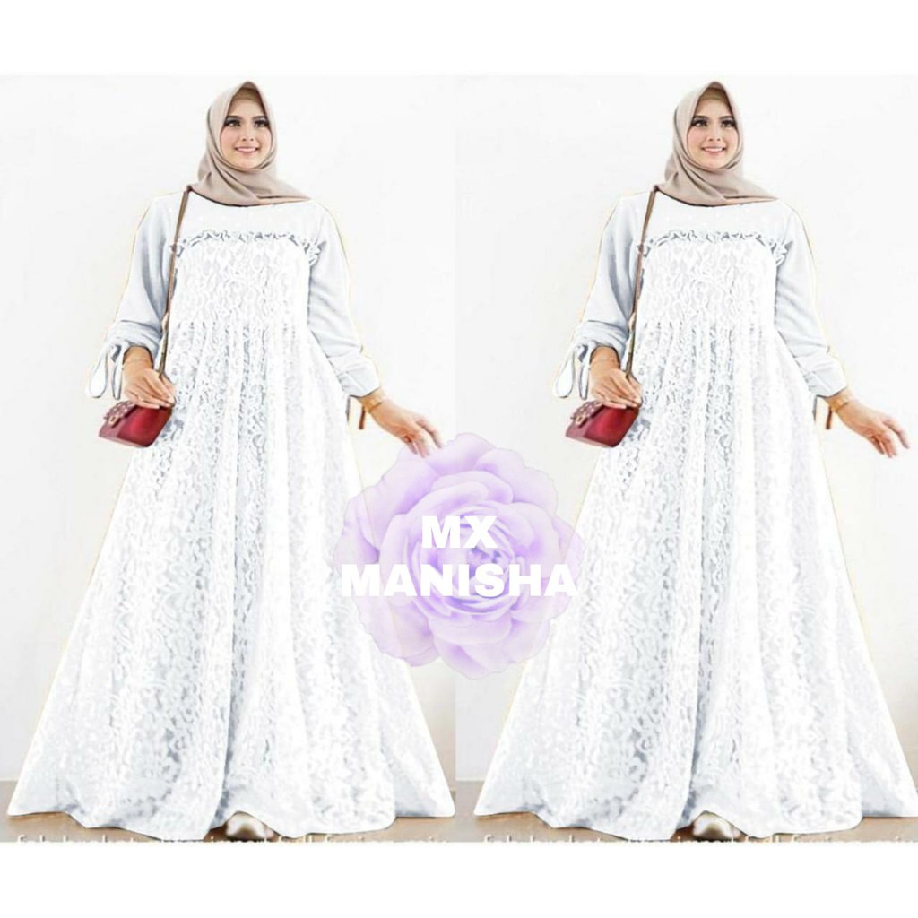 INDOBEST 3XL XXXL MANISHA GAMIS MEWAH / BRUKAT PESTA fashion wanita terlaris