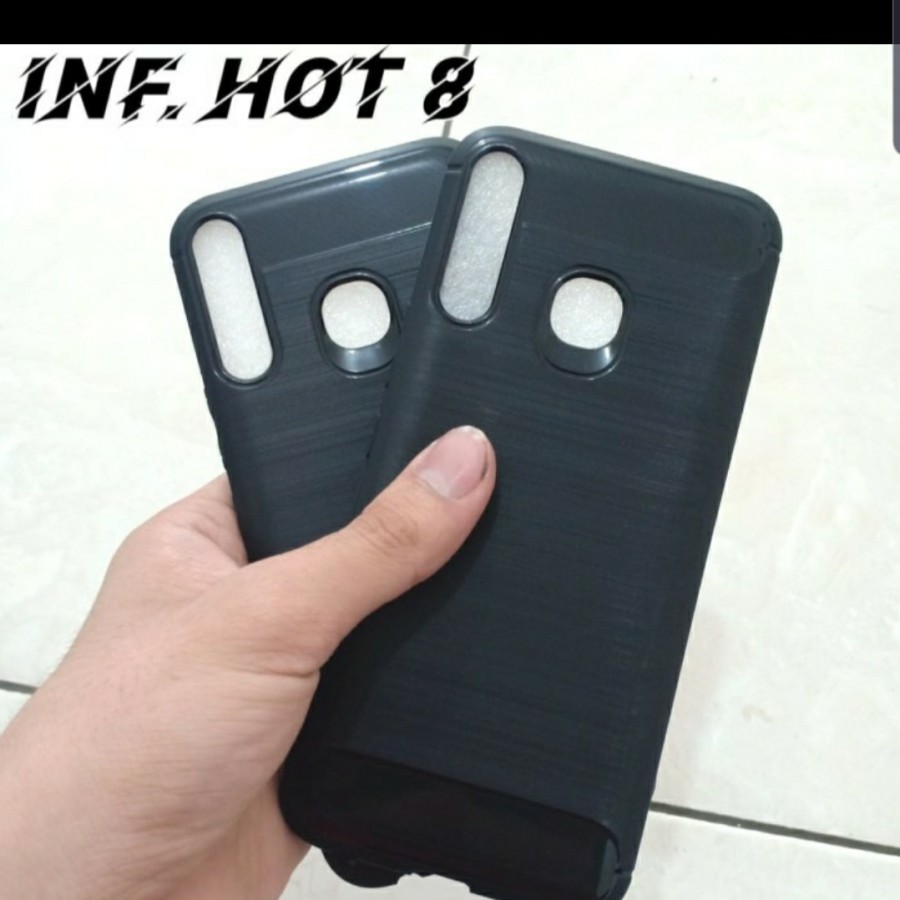 INFINIX HOT 8 HOT 9 HOT 9 PLAY HOT 10 Silicon Carbon Slim Fit Soft Case Premium