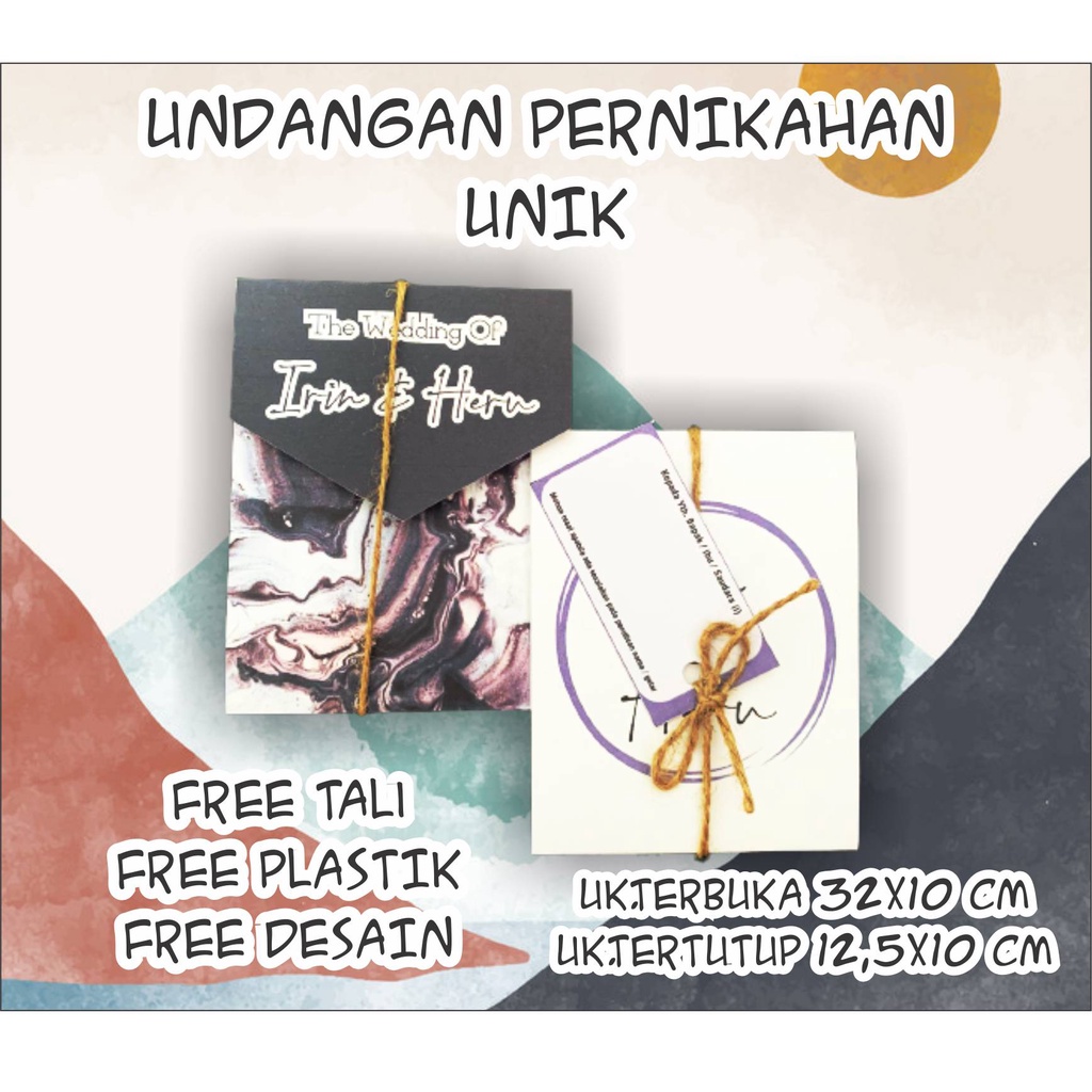 Undangan Pernikahan Amplop Lipat Unik