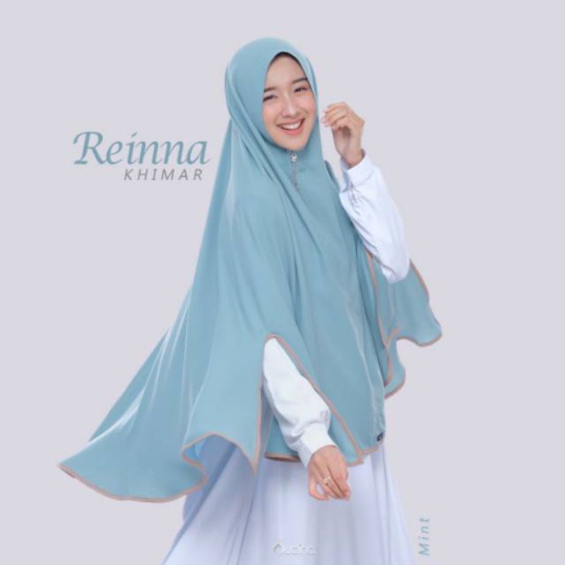 Reinna khimar by.Audina/khimar belah samping/khimar soft pad/khimar jumbo