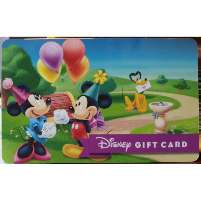 Disney USA Gift Card Mickey Minnie Mouse Birthday Unregistered