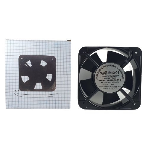 Kipas Pendingin Commonwealth Kotak 15cm Cooling Fan AC 15 x 15 x 5 cm Bearing FP-108EX-S1-B