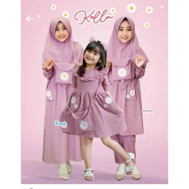 Tunik kalla pendek kids ori zabannia / Gamis grosir Nurita