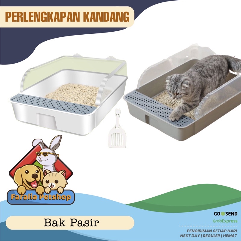 Litter Box Tempat Bak Pasir Jumbo Kucing Untuk Pipis Poop Cat and Dog