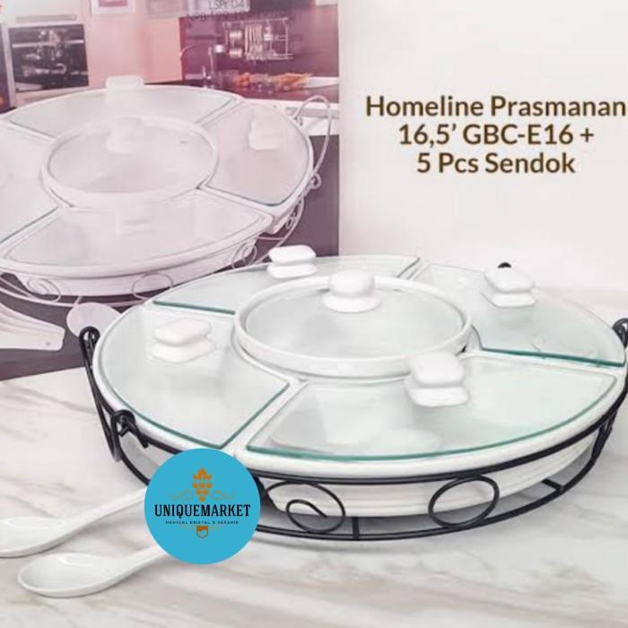 Saji | Prasmanan Keramik Putih Polos Bulat 16Inc/ Wadah Saji Putih