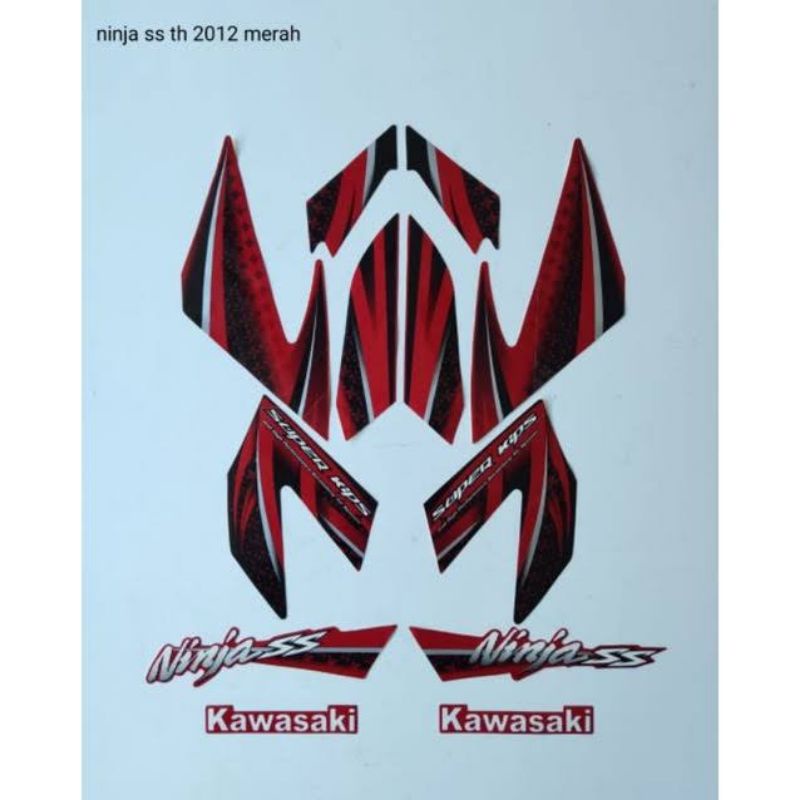 striping ninja ss 2012 merah striping lis striping standar ori kawasaki ninja ss 2012 merah