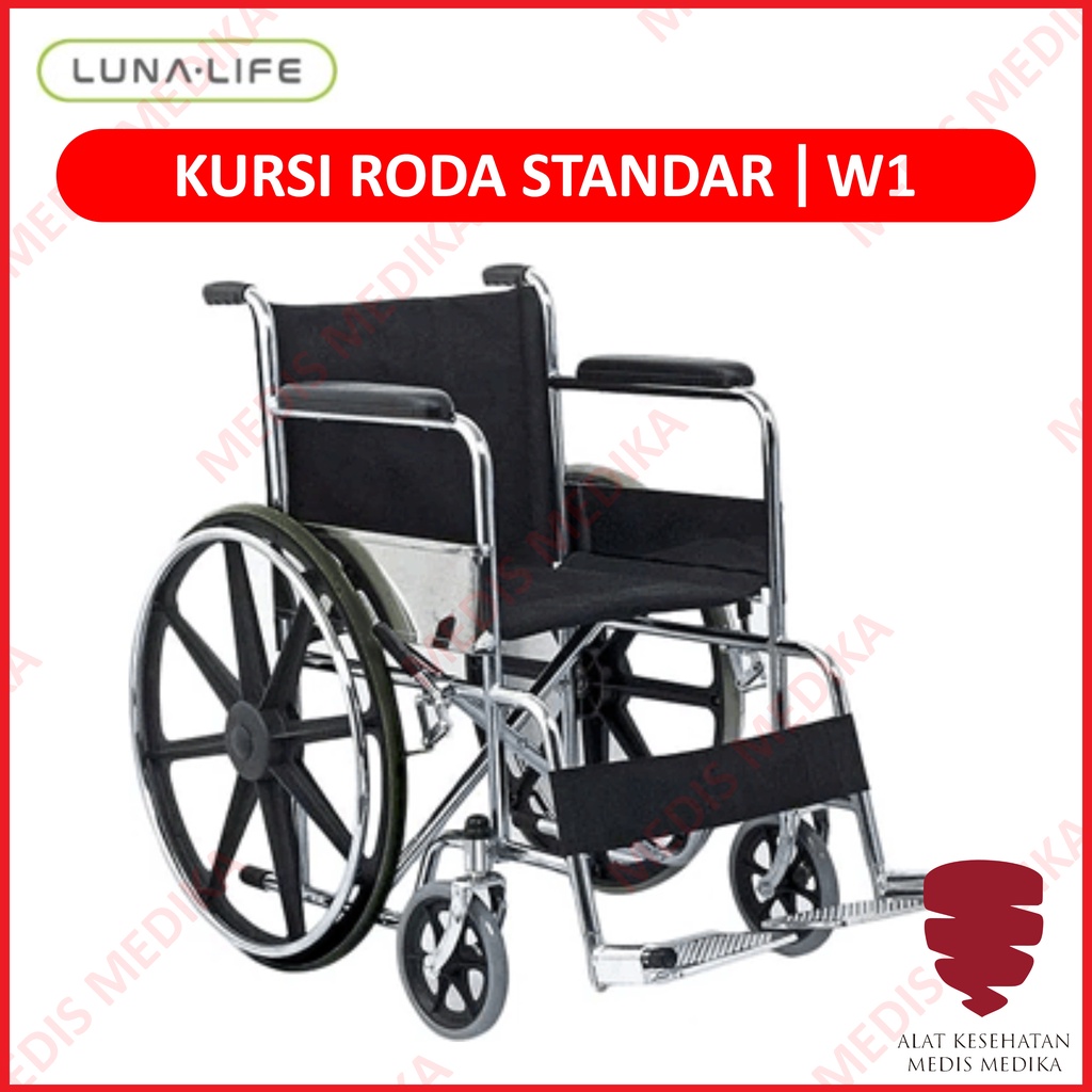 Kursi Roda Standard Luna Life W1 Velg Racing Alat Bantu Jalan Gerak