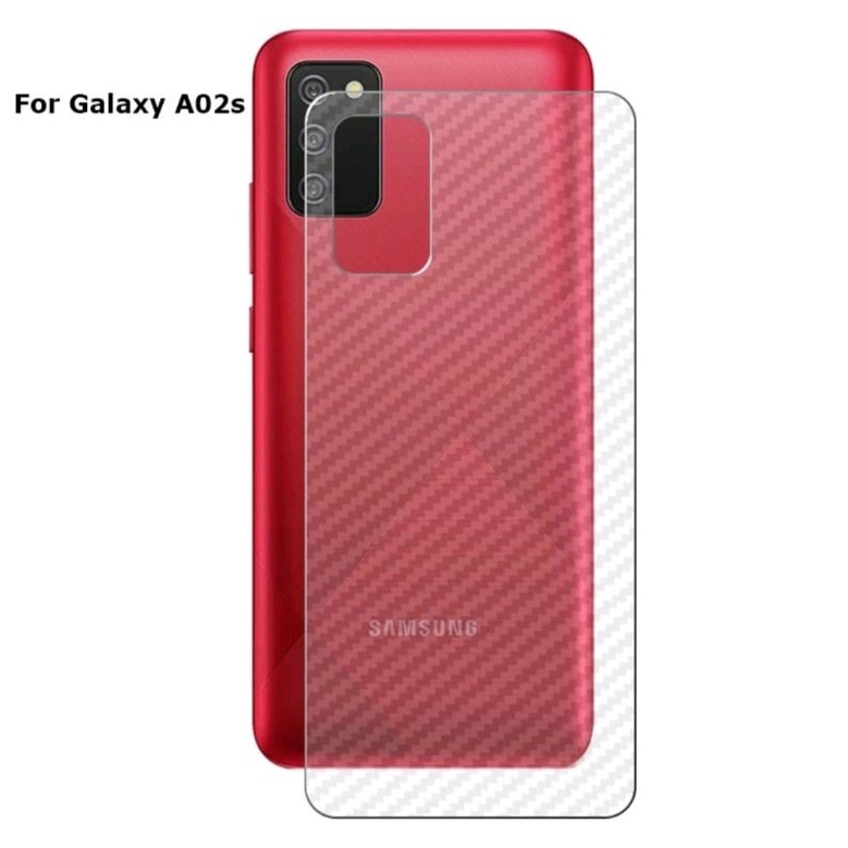 Skin Carbon Sticker Back Samsung Galaxy A02S Anti Jamur Garskin Carbon