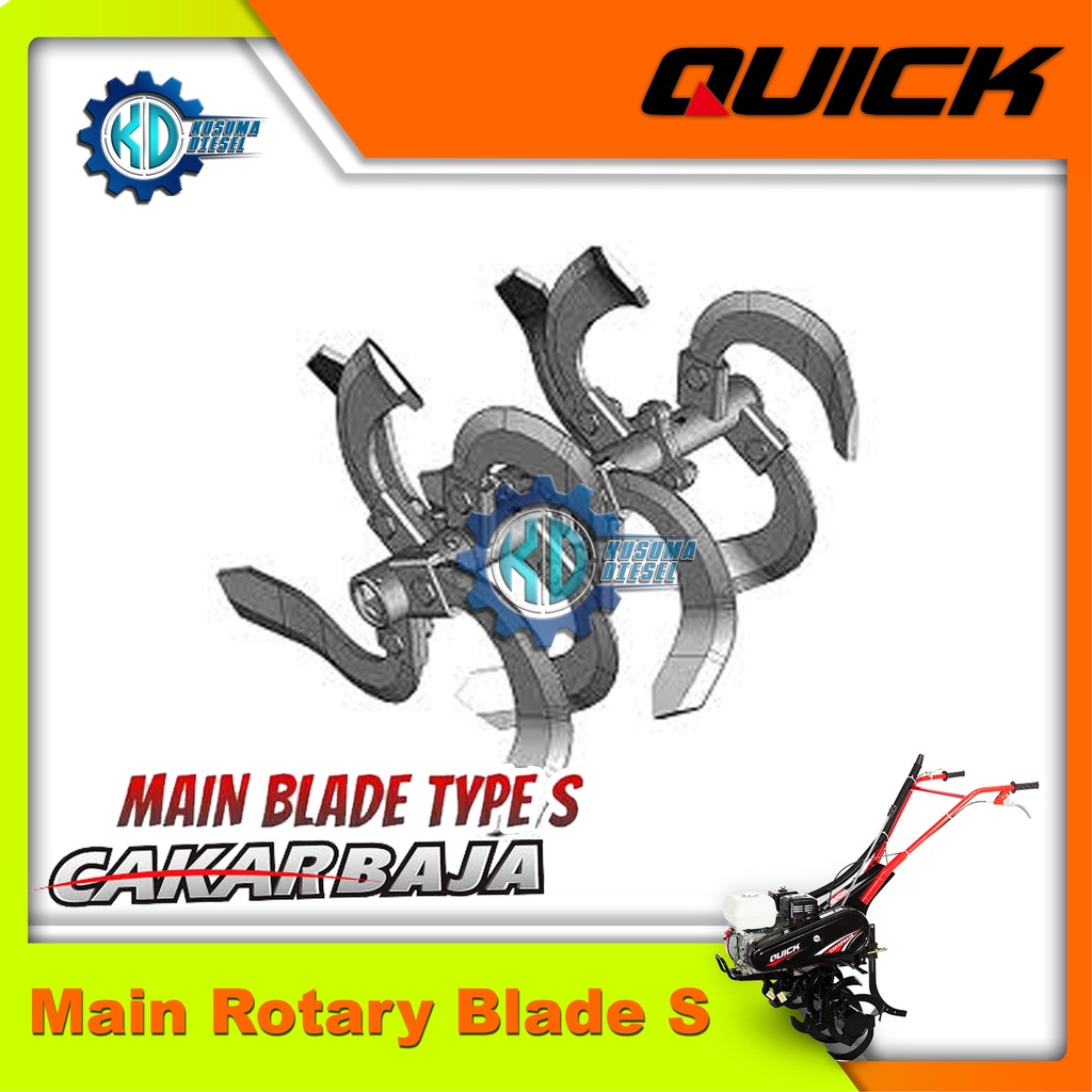 Main Rotary Blade S Cakar Baja - Quick Rotary S - ORIGINAL - QUICK - IMPLEMENT - ASESORIS - PERLENGK