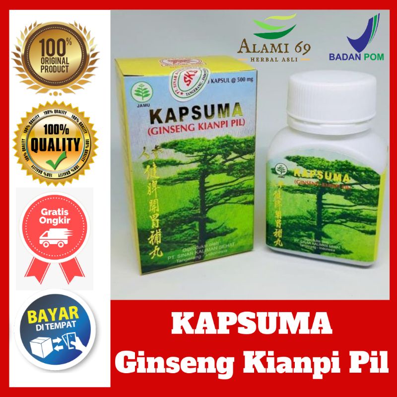 Obat Gemuk/ Penggemuk Badan Permanen BPOM Kapsuma Ginseng KP