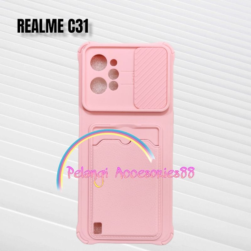 CASE REALME C31 SOFTCASE SLEDING WARNA WARNI