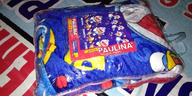 Selimut Paulina By Bonita Ukuran 160x200 Motif Flying Doraemon