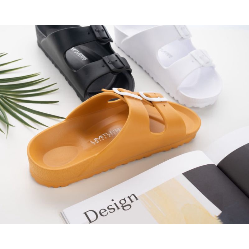 Sandal Wanita Strap Gesper Sandal Cewek Tali Slip On Sendal Cewe