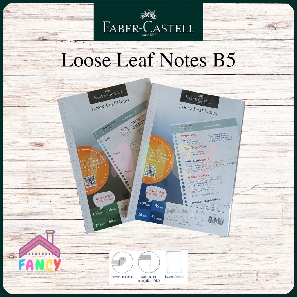 

Loose Leaf / Isi Binder / Notes Faber Castle Scanner B5 isi 50 (BISA DI SCAN JADI CATATAN DIGITAL)