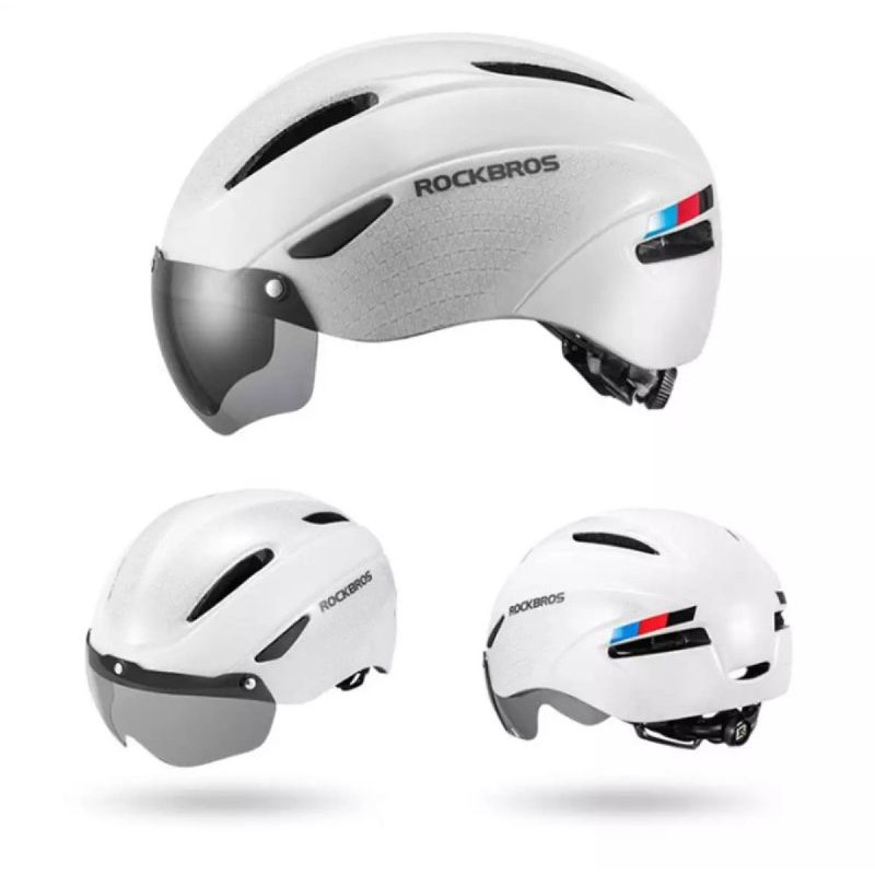 Helm Sepeda ROCKBROS WT-018 Dengan Kacamata Magnetic Googles Helm ROCKBROS