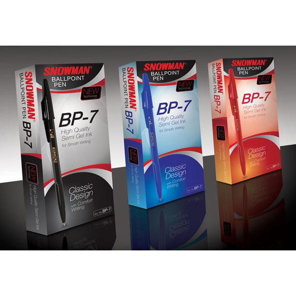 

Pulpen Bolpen Bolpoint Snowman BP - 7 / BP7