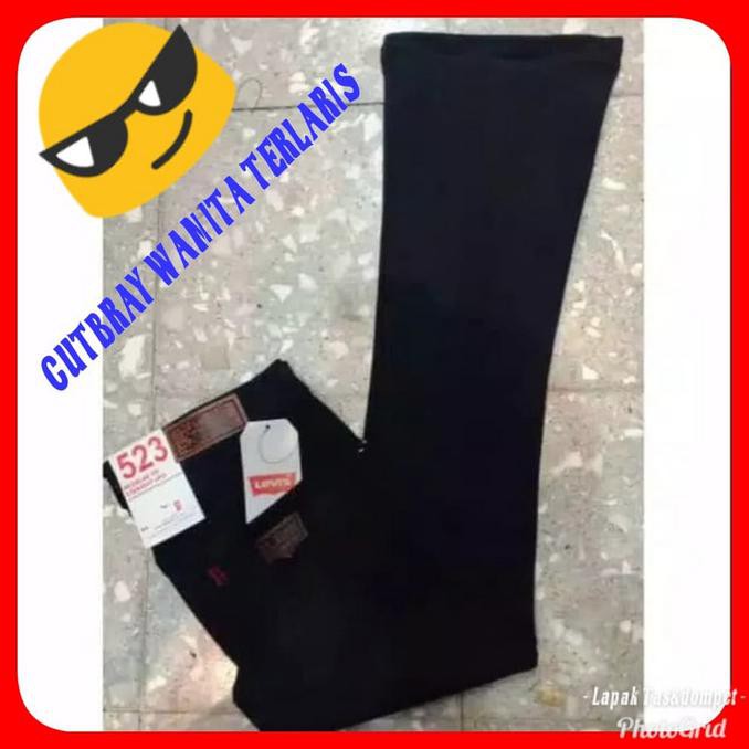 JEANS READY CUTBRAY  CEWEK HITAM  CELANA  PANJANG CEWEK CUT 