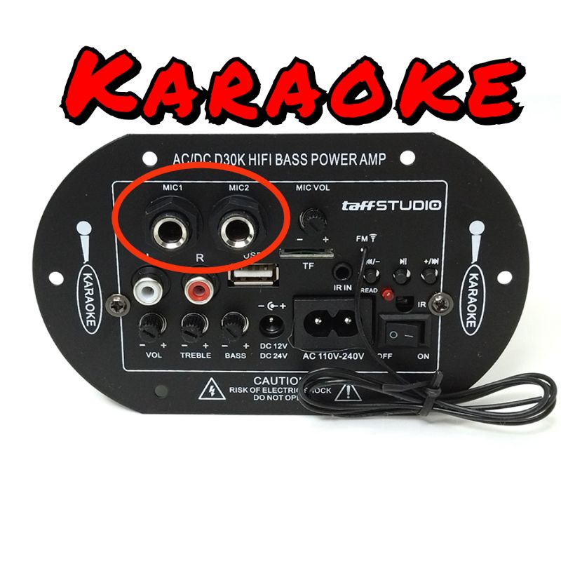Modul amplifier karaoke bluetooth 35watt ac dc board amplifier usb radio memory aux in
