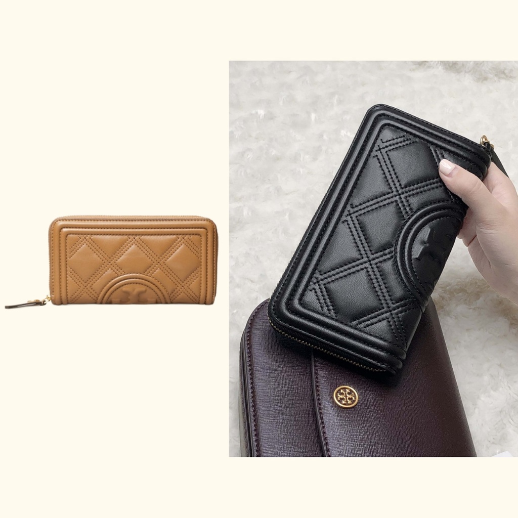 Tory Burch Fleming Soft Continental Long Zip Wallet - Moose