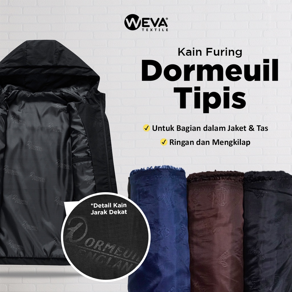Furing Dormeuil Tipis Bahan Kain Dalaman Jaket  Murah