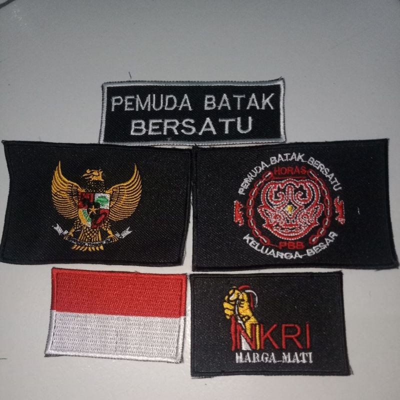 Emblem bordir pemuda batak bersatu  lengkap pake perekat