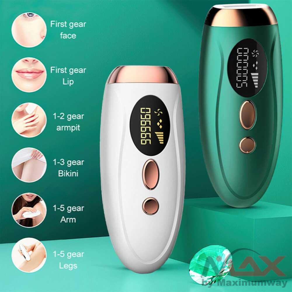 IBONA IPL Laser Epilator Penghilang bulu Permanent Hair Removal 990000 Flash Permanent IPL A Laser Hair Removal Epilator for Women Painless Facial Body Bikini Hair Remover Depilador Machine 45