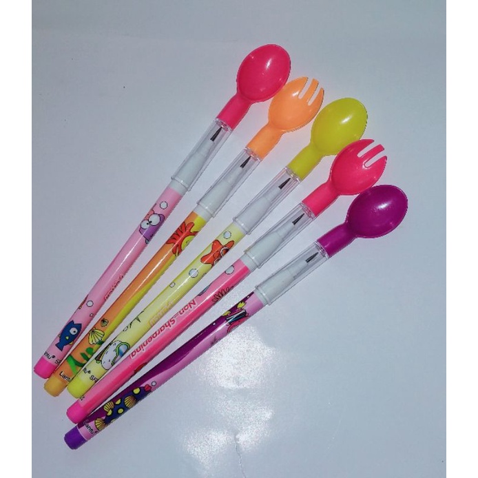 

Pensil Bensia | Pensil susun Sambung Karakter Alat Makan Sendok dan Garpu