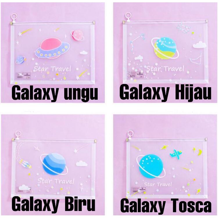 

MAP A4 FILE DOKUMEN ZIPPER BAG MOTIF SPACE GALAXY LUCU / BIG ZIPPER BAG MOTIF STAR TRAVEL CUTE UNIK