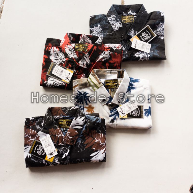 Kemeja Pria Distro Motif Lengan Pendek - Kemeja Motif - Hem Pria - Kemeja Surfing - Bisa COD