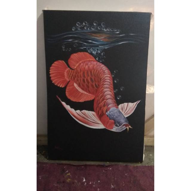 Lukisan ikan arwana