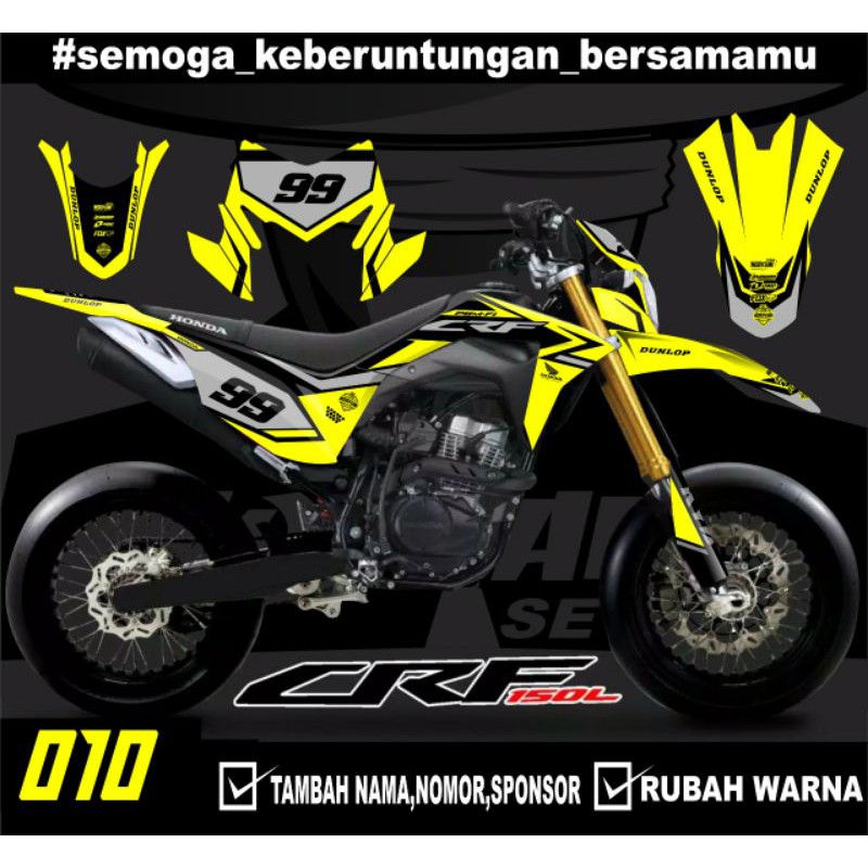 Sticker setiker stiker decal CRF 150 L (010) minimalis Fullbody-Dekal stiker Trail Supermoto