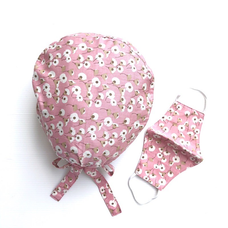 MEDISCRUB Topi Bedah Dokter Perawat Motif Bunga tulip baru