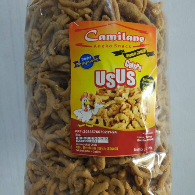 

Keripik usus original, renyah dan gurih, 1kg