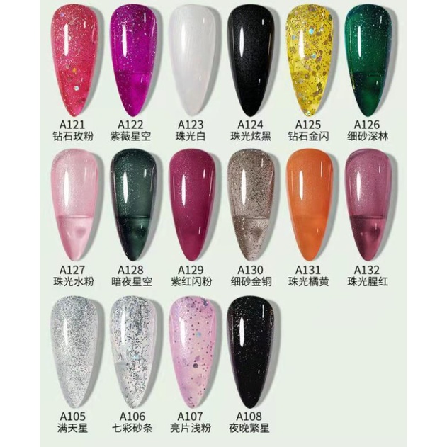 (Ready Jatim) KUTEK CHAR ZIEG UV GEL NAIL POLISH KODE 136-174