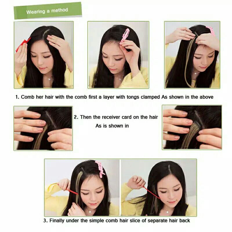 Individual hair clip / single hair clip / warna warni / rambut palsu / jepit rambut warna / pewarna