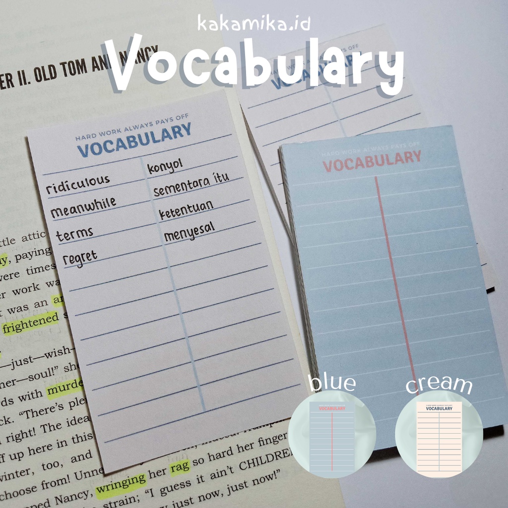 

Memo Pad / Note Pad Aesthetic - Vocabulary ( COD )