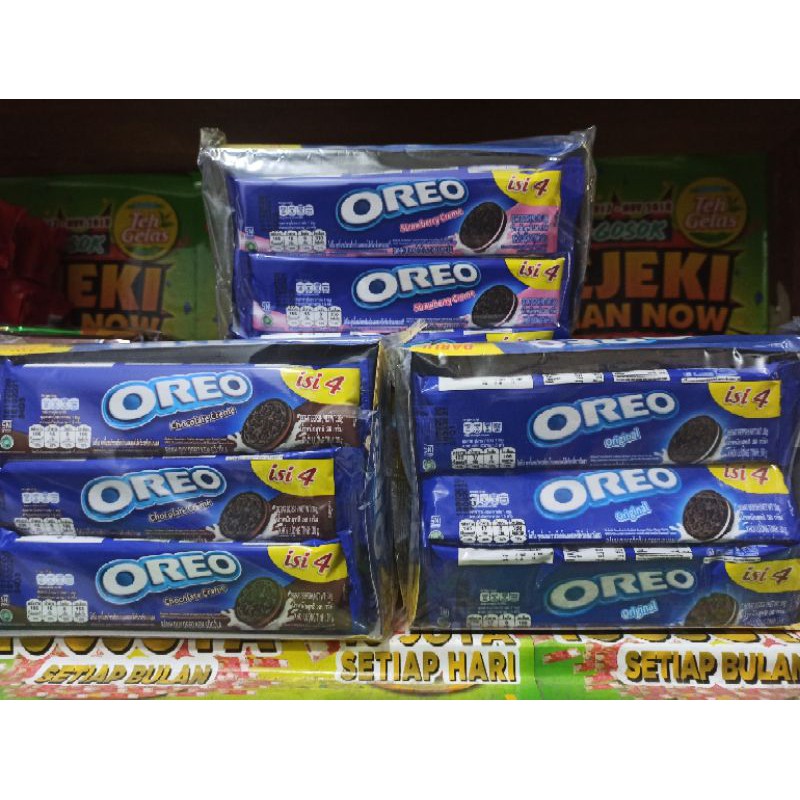 

OREO SANDWICH BOX RASA COKELAT, STRAWBERRY, VANILLA, ICE CREAM