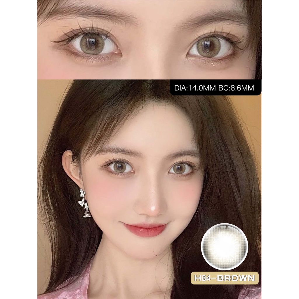 （COD）1 pasang lensa kontak warna diameter 14.2 MM softlens soflens soflen mata soplen murah