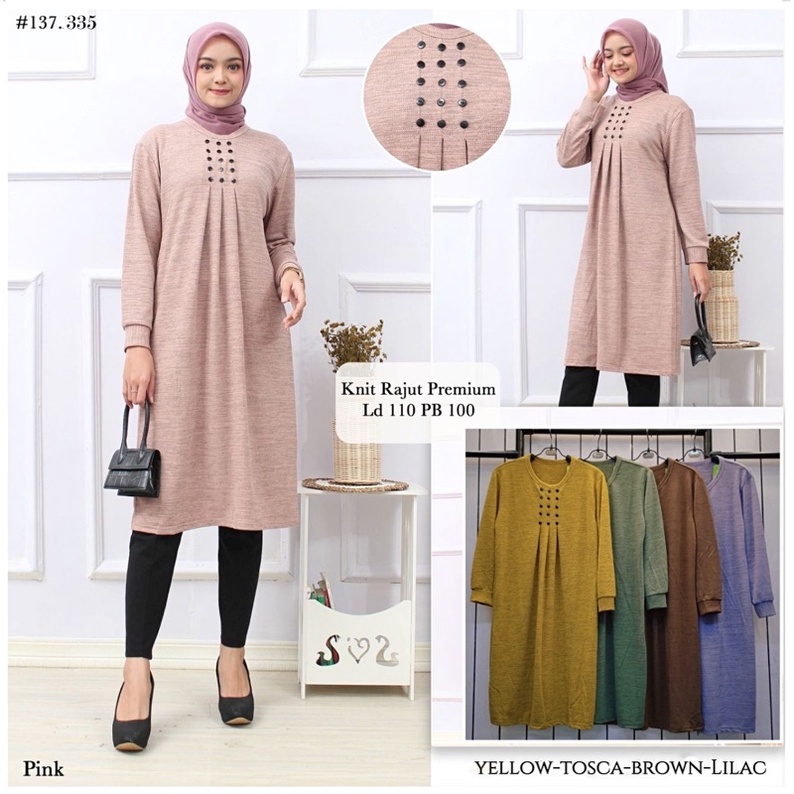 Soula Tunik - Tunik Knit Kaos Rajut LD100 melar / Lumina Tunik / R.4 -  255-6036