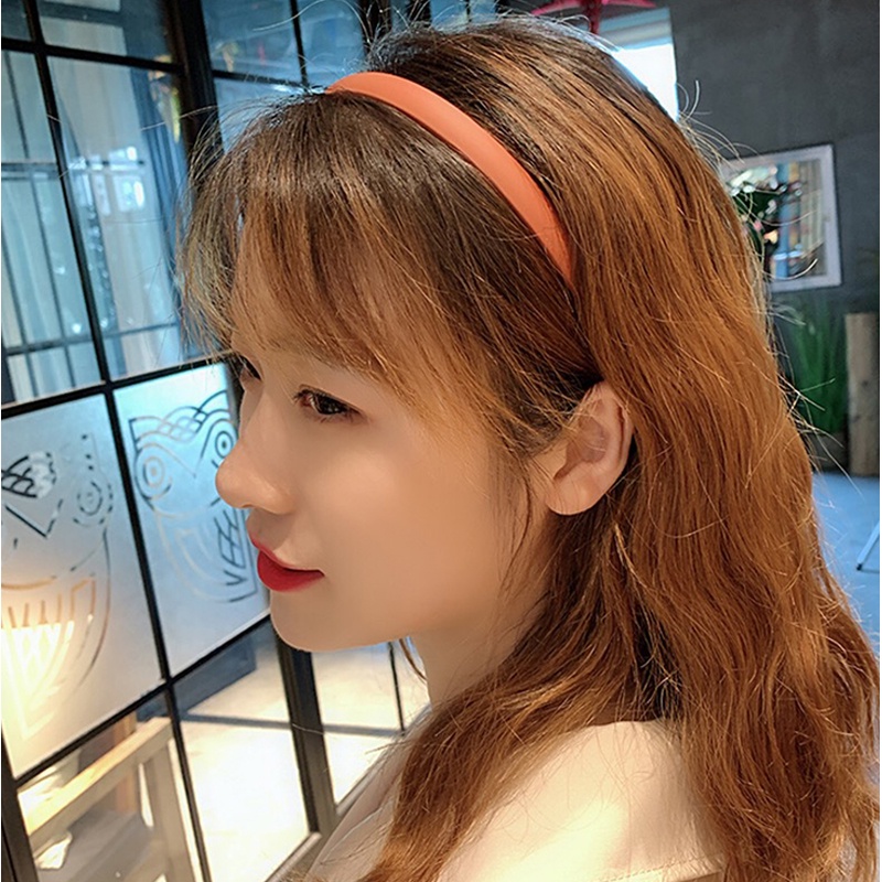 Headband Model Lebar Bahan Plastik Warna Permen Aksesoris Mode