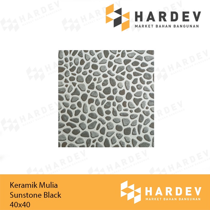 KERAMIK MULIA 40X40 SUNSTONE BLACK KW 1
