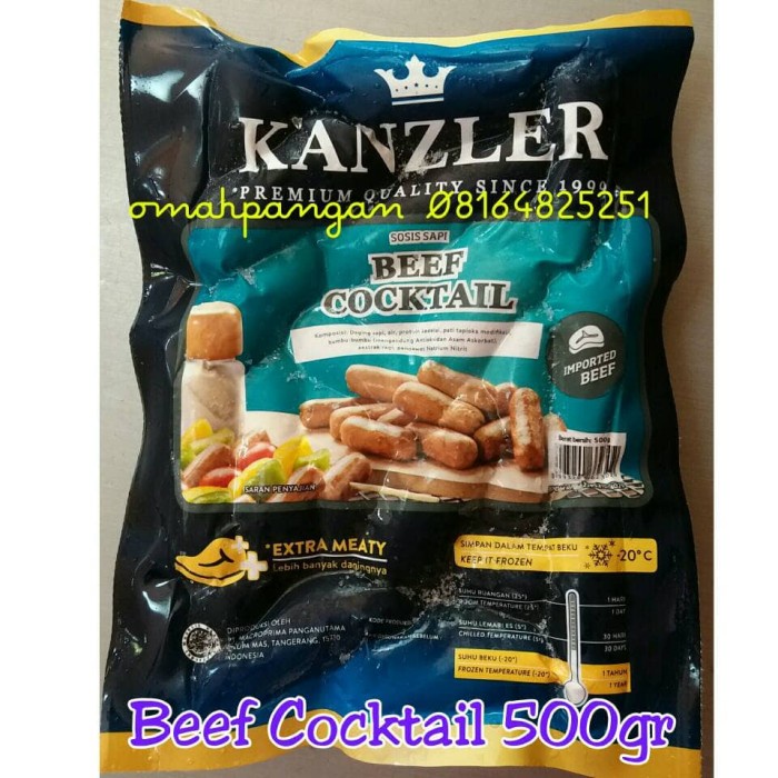 

Sosis Kanzler Beef Cocktail 500 gram, Cimory