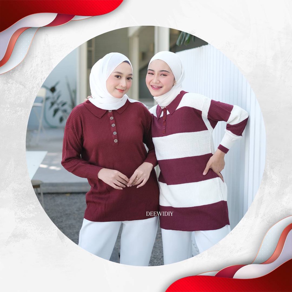 SWEATER PREMIUM BUSUI UNTUK WANITA / SWEATER MERAH / BAJU RAJUT BUSUI DEEWIDIY