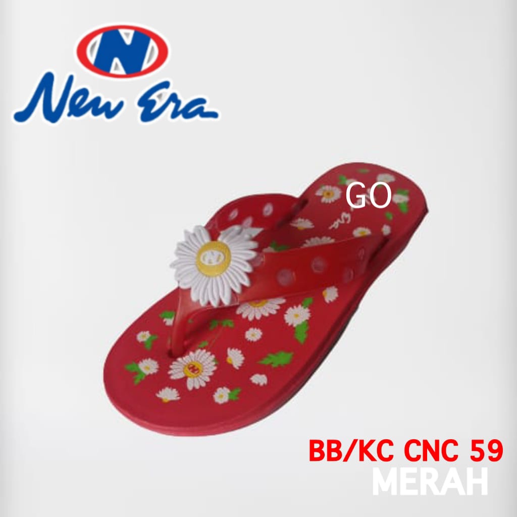 sogo NEW ERA BB/KC CNC 59 SUN Sandal Anak Perempuan Japit Bunga Matahari Sandal Karet Ringan Anti Slip Original